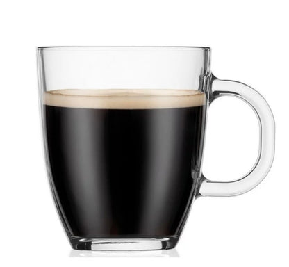Preciuos Home Victoria 4-PC Set Glass Clear Coffee Mug 420mL/ 14.8 oz