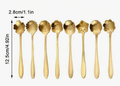 8 Light Luxury Style Coffee Spoons