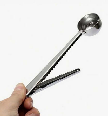2 in 1 Stainless Steel Coffee Spoon Clip