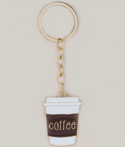 Coffee Cup Design Keychain