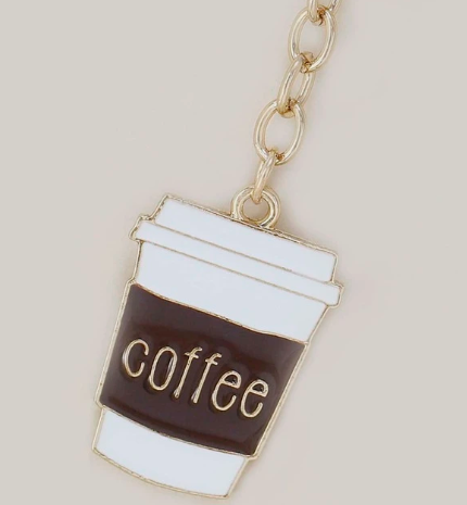 Coffee Cup Design Keychain