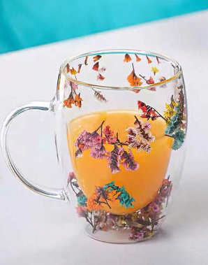 Flower Glass Mug